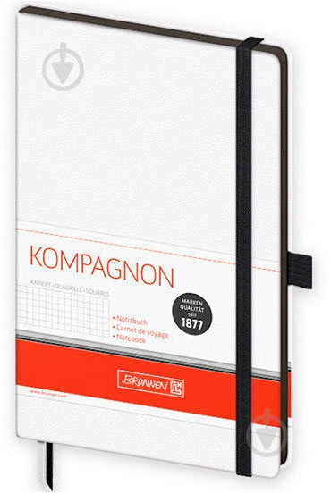 Книга для нотаток Компаньйон білий А5 клітинка - фото 1