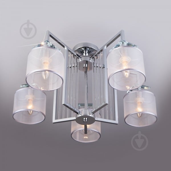 Люстра потолочная Strotskis Fargo 60108/5 5x40 Вт E14 белый/хром - фото 2