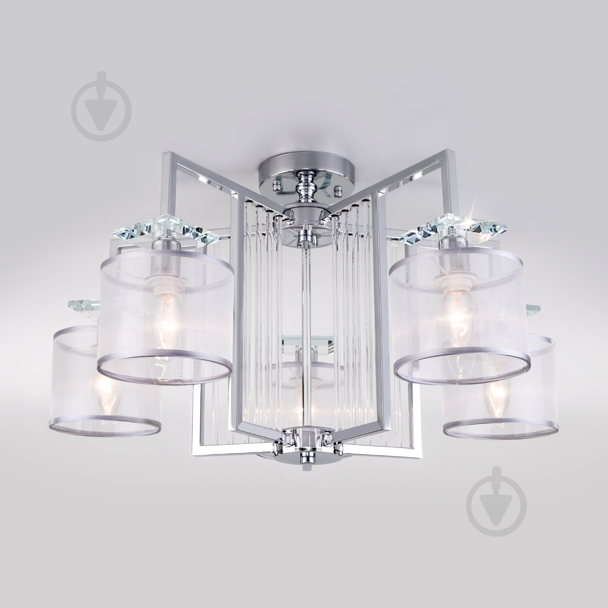 Люстра потолочная Strotskis Fargo 60108/5 5x40 Вт E14 белый/хром - фото 3