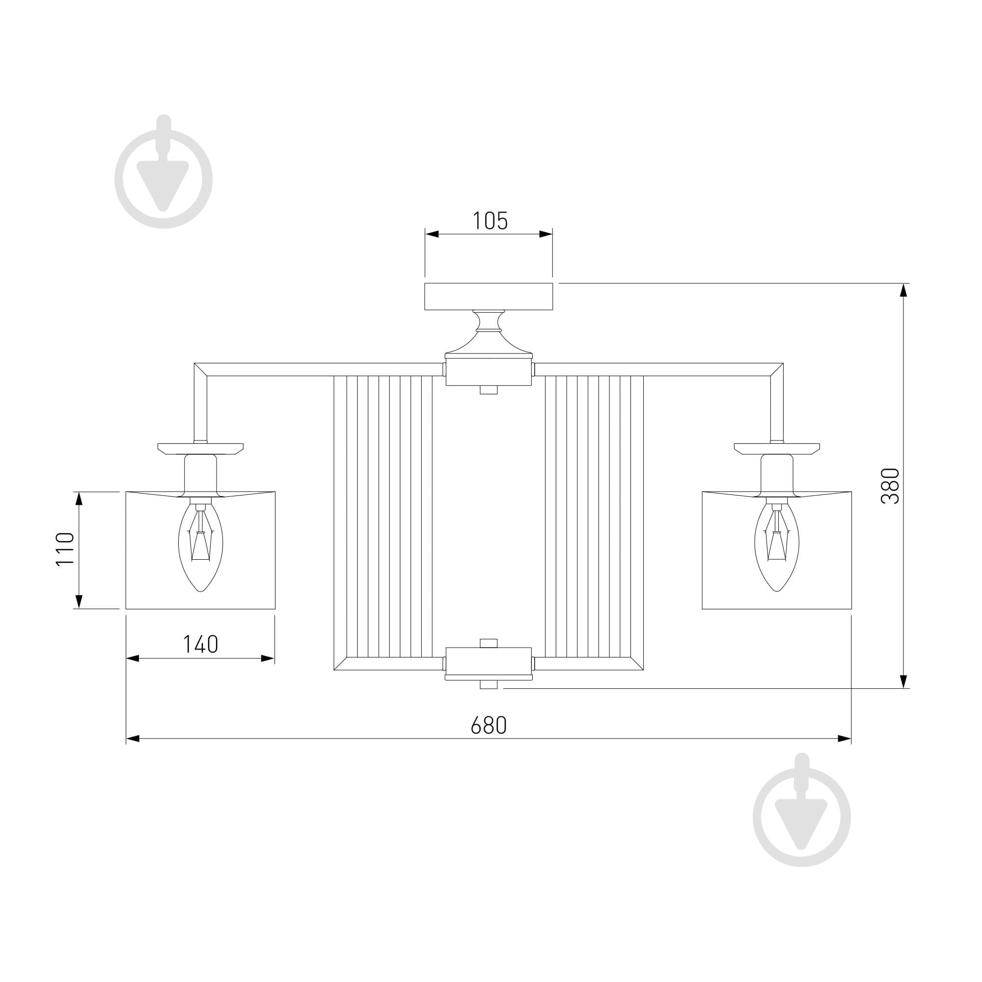 Люстра потолочная Strotskis Fargo 60108/5 5x40 Вт E14 белый/хром - фото 7
