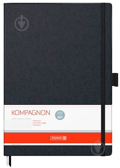 Книга для записей Компаньон черный А4 клетка - фото 1