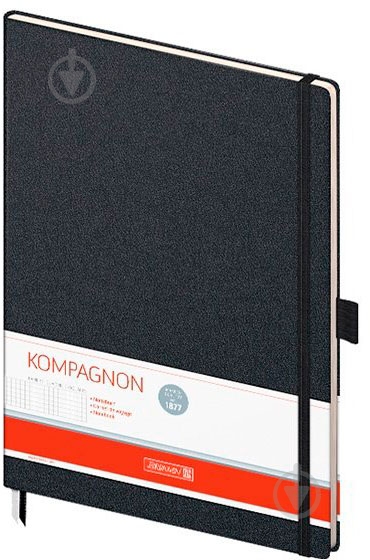 Книга для записей Компаньон черный А4 клетка - фото 2