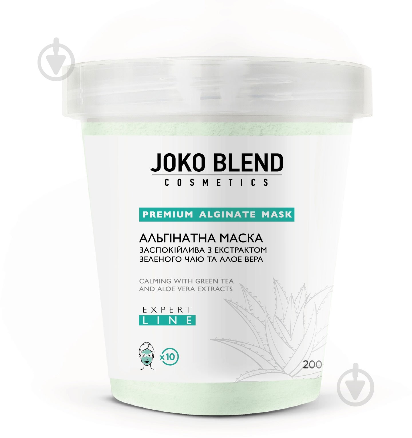 Маска JOKO BLEND Cosmetics заспокійлива з екстрактом зеленого чаю і алое вера 200 г 1 шт. - фото 1