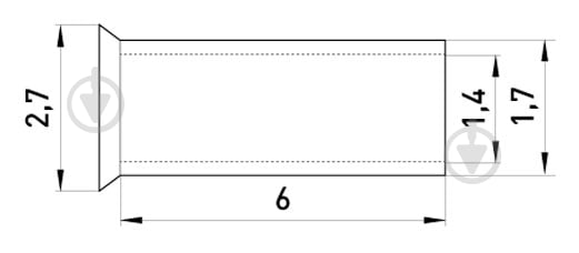 Наконечник втулочный E.NEXT e.terminal.stand.en.1.6 неизолированный 1,0 кв.мм 100 шт. - фото 2