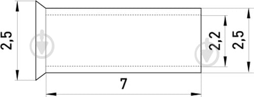 Наконечник втулочный E.NEXT e.terminal.stand.en.2.5.7 неизолированный 2,5 кв.мм 100 шт. S4038006 - фото 2