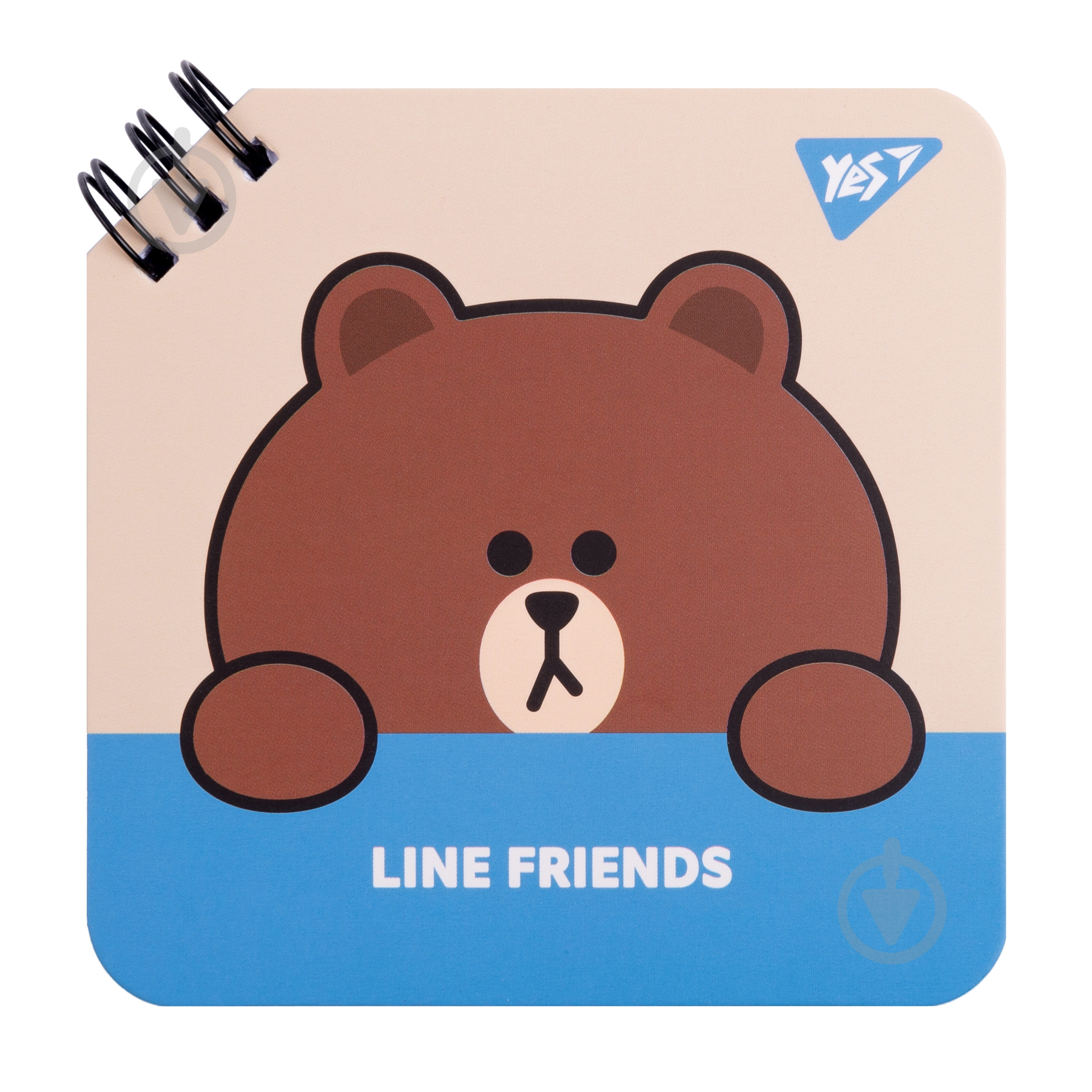 Блокнот 110х110 мм 80 лист. Line Friends Brown YES - фото 1