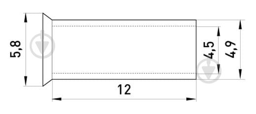 Наконечник втулочный E.NEXT e.terminal.stand.en.10.12 неизолированный 10 кв.мм 100 шт. - фото 2