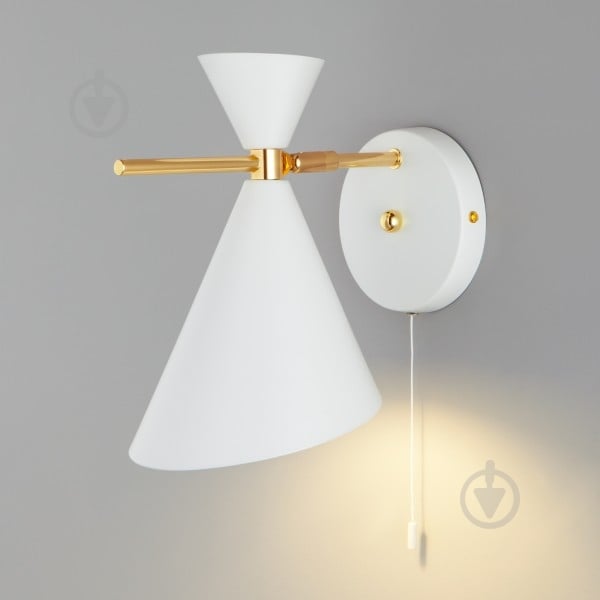 Бра Strotskis Apart 70114/1 1x60 Вт E14 белый/золото - фото 4