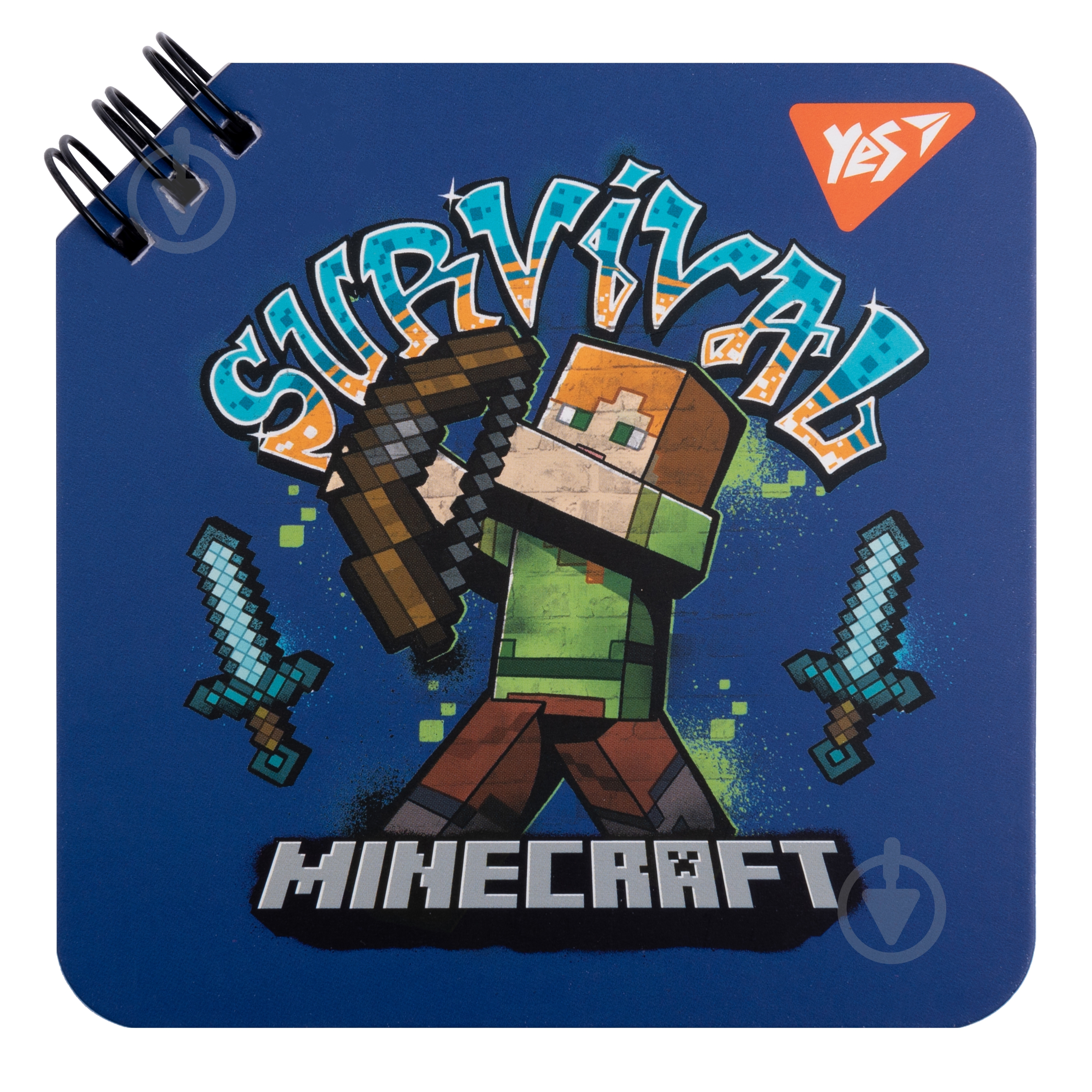 Блокнот 110х110 мм 80 лист. синий Minecraft YES - фото 1