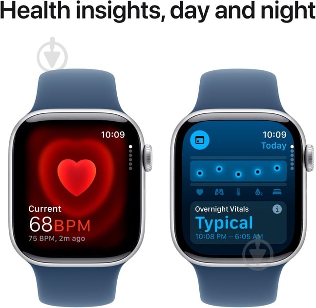 Смарт-годинник Apple Watch Series 10 GPS + Cellular 46mm Silver Aluminium Case with Denim Sport Band - S/M (MWY03QH/A) - фото 5