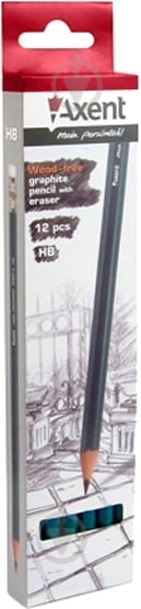 Олівець графітний 9004-А НВ (9004/12-A) Axent - фото 2 Олівець графітний 9004-А НВ (9004/12-A) Axent - фото 2