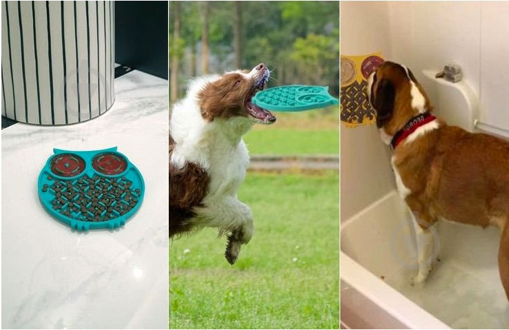 Коврик WahoPet кормушка для собак сова силиконовая желтая WA00002 - фото 3 Коврик WahoPet кормушка для собак сова силиконовая желтая WA00002 - фото 3