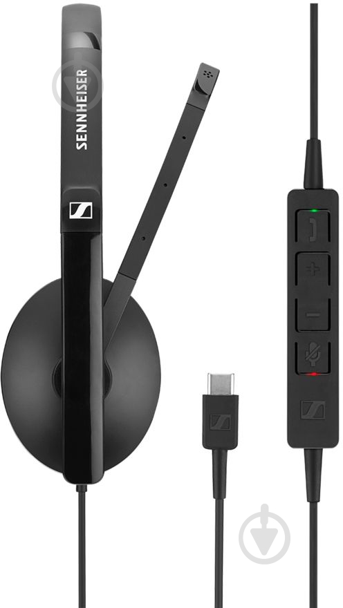 Гарнитура Sennheiser SC 130 USB-C black (508353) - фото 1 Гарнитура Sennheiser SC 130 USB-C black (508353) - фото 1
