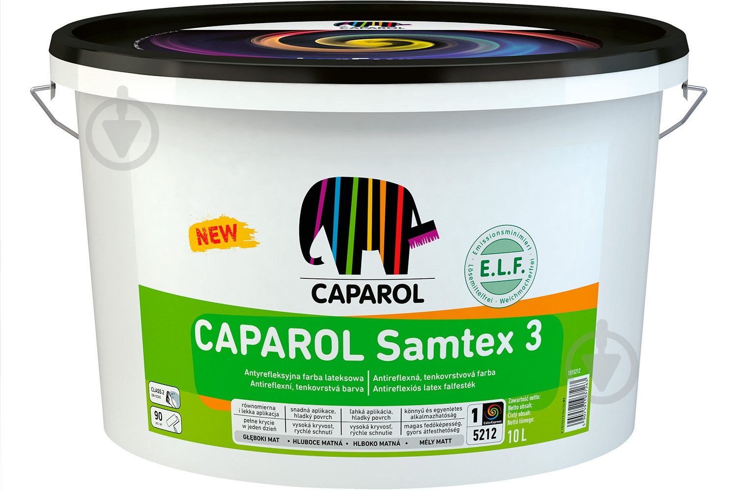 Фарба інтер'єрна латексна Caparol Samtex 3 База 1 E.L.F. глибокий мат 10 л 15,2 кг - фото 1 Фарба інтер'єрна латексна Caparol Samtex 3 База 1 E.L.F. глибокий мат 10 л 15,2 кг - фото 1