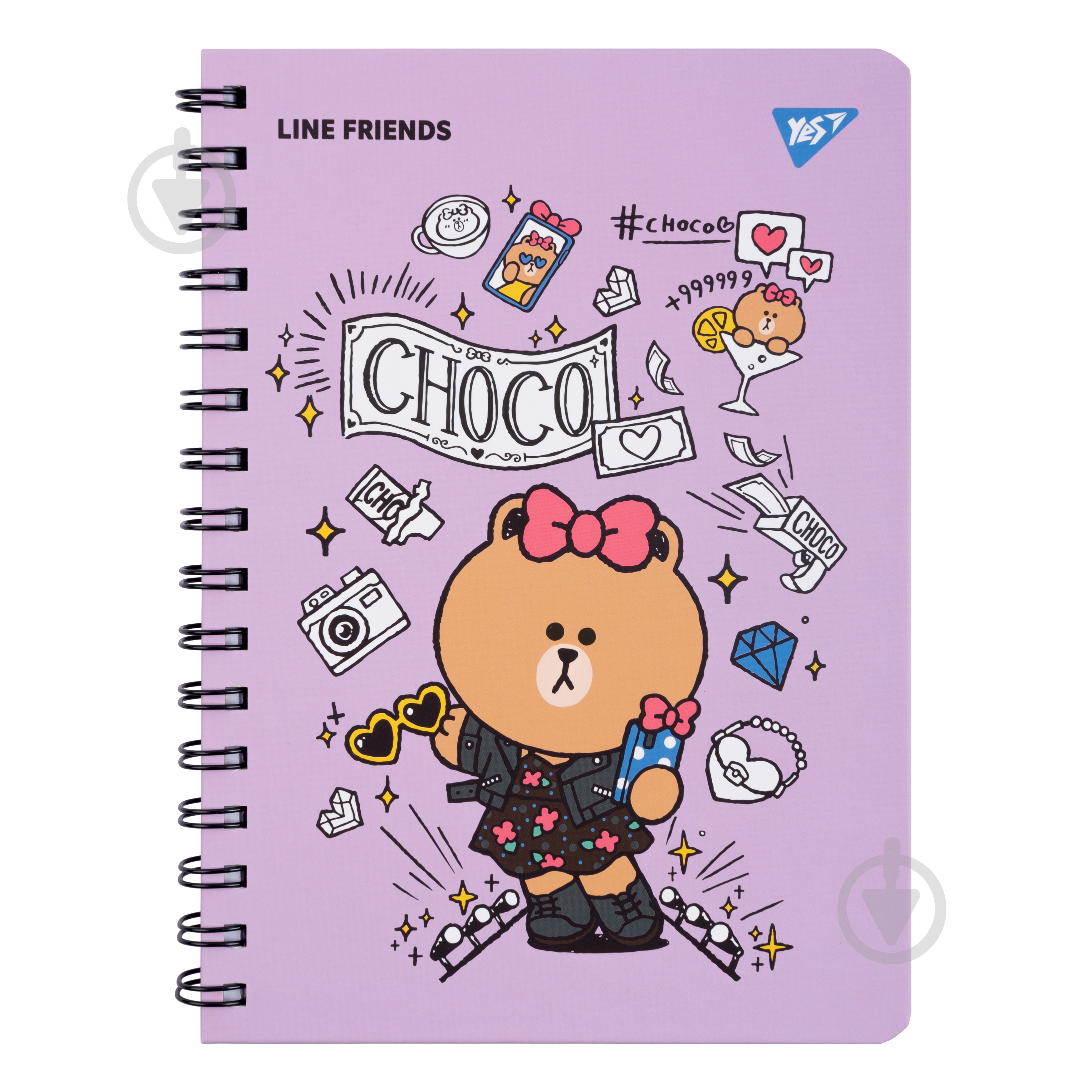 Блокнот А5 80 лист. с резинкой Line Friends Choco YES - фото 1 Блокнот А5 80 лист. с резинкой Line Friends Choco YES - фото 1