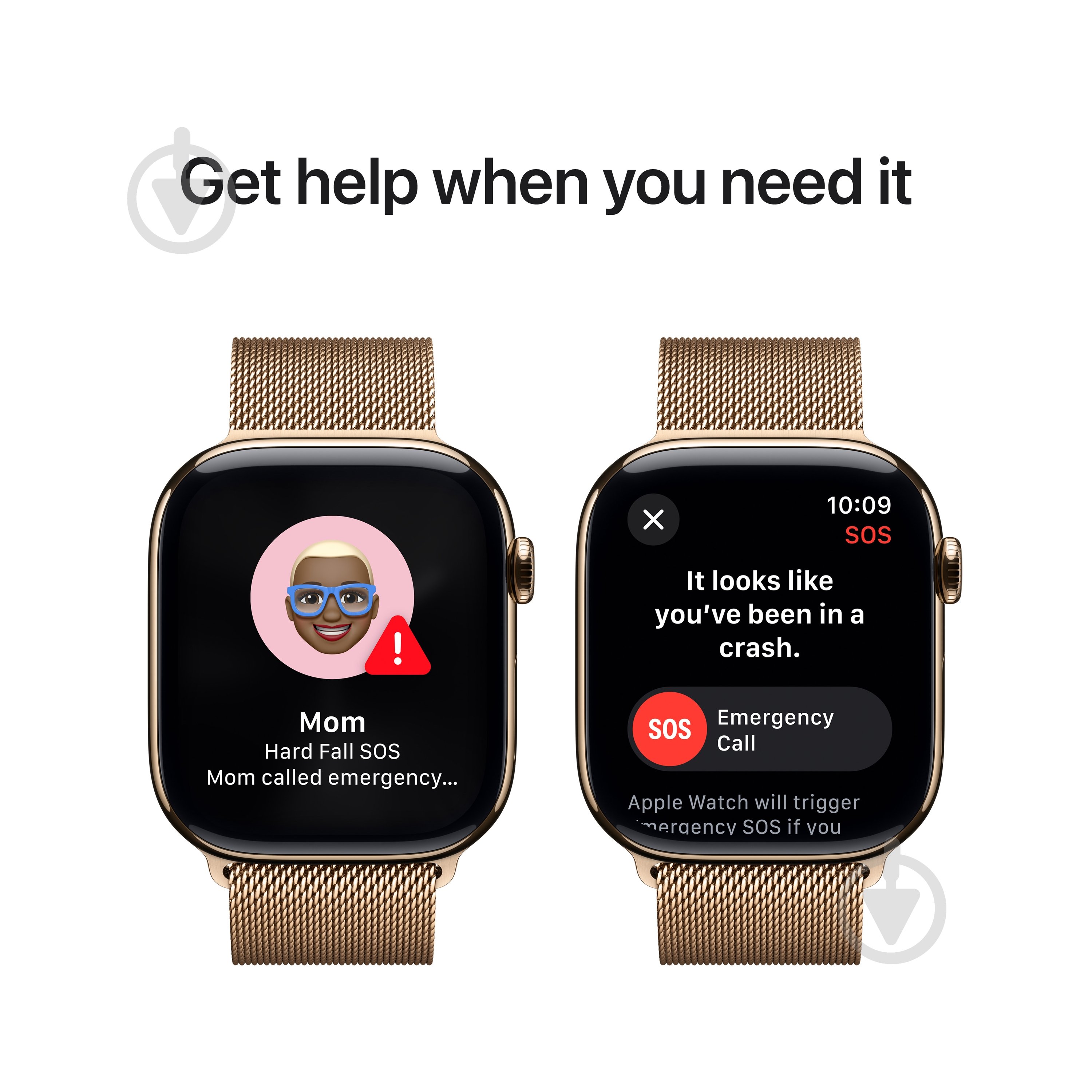 Смарт-часы Apple Watch Series 10 GPS + Cellular 46mm Gold Titanium Case with Gold Milanese Loop - M/L (MX003QH/A) - фото 6 Смарт-часы Apple Watch Series 10 GPS + Cellular 46mm Gold Titanium Case with Gold Milanese Loop - M/L (MX003QH/A) - фото 6