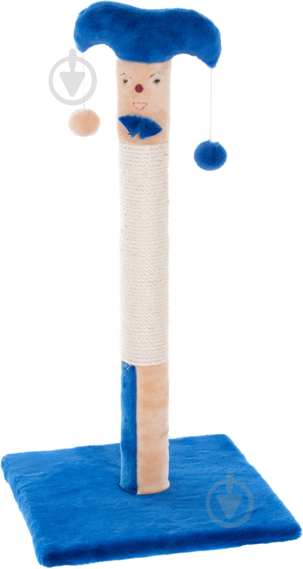 Когтеточка Природа Д02 Клоун 37х37х68 см Синяя/Фиолетовая - фото 1 Когтеточка Природа Д02 Клоун 37х37х68 см Синяя/Фиолетовая - фото 1