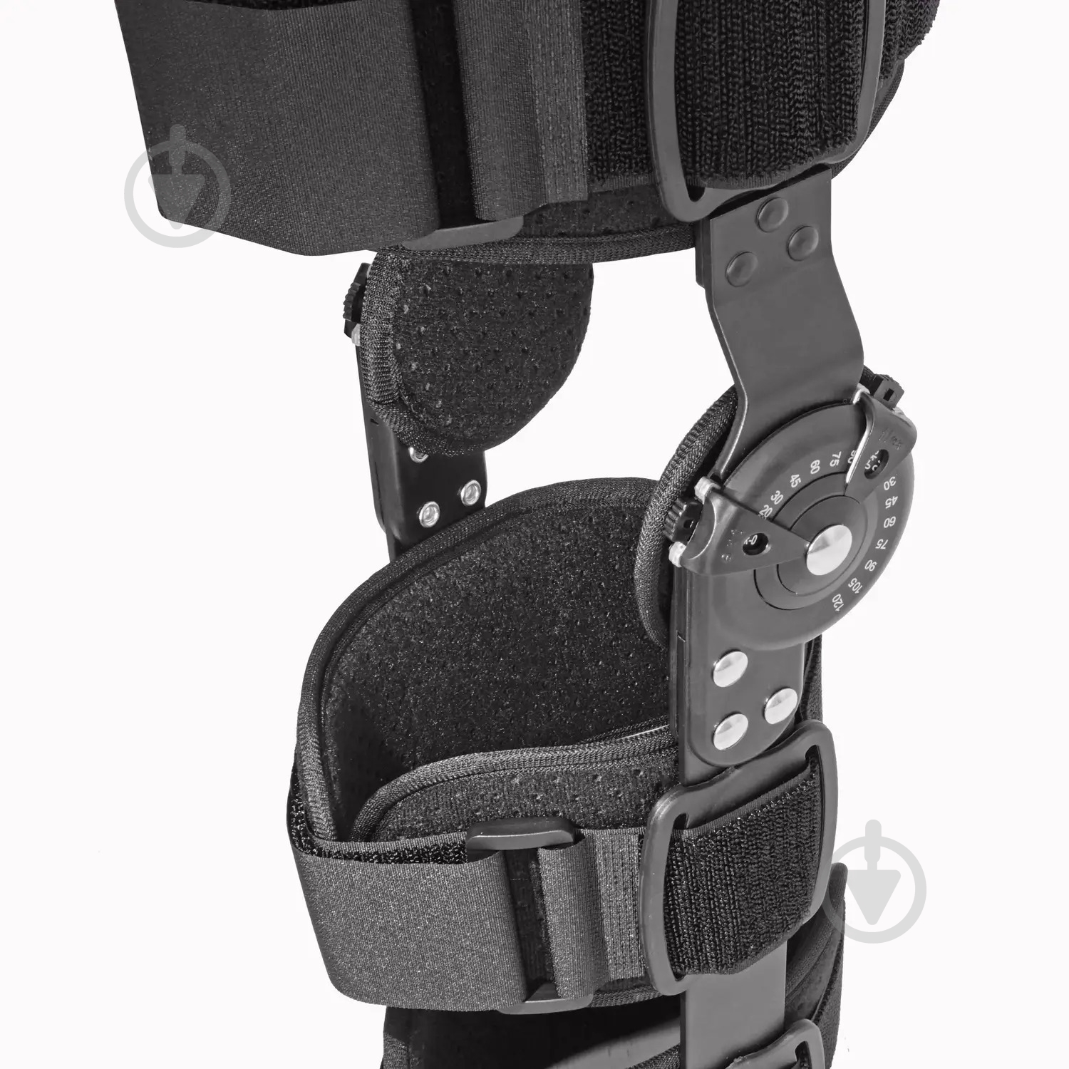 Ортез коленный шарнирный с регулировкой угла сгибания (8219) Supretto р. one size черный - фото 3