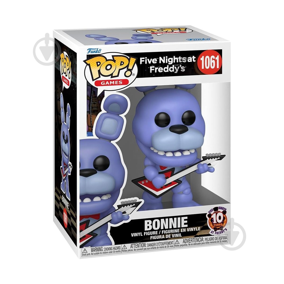 Игровая фигурка Funko POP! серии 5 ночей с Фредди: 10 лет - Бонни 87113 - фото 2