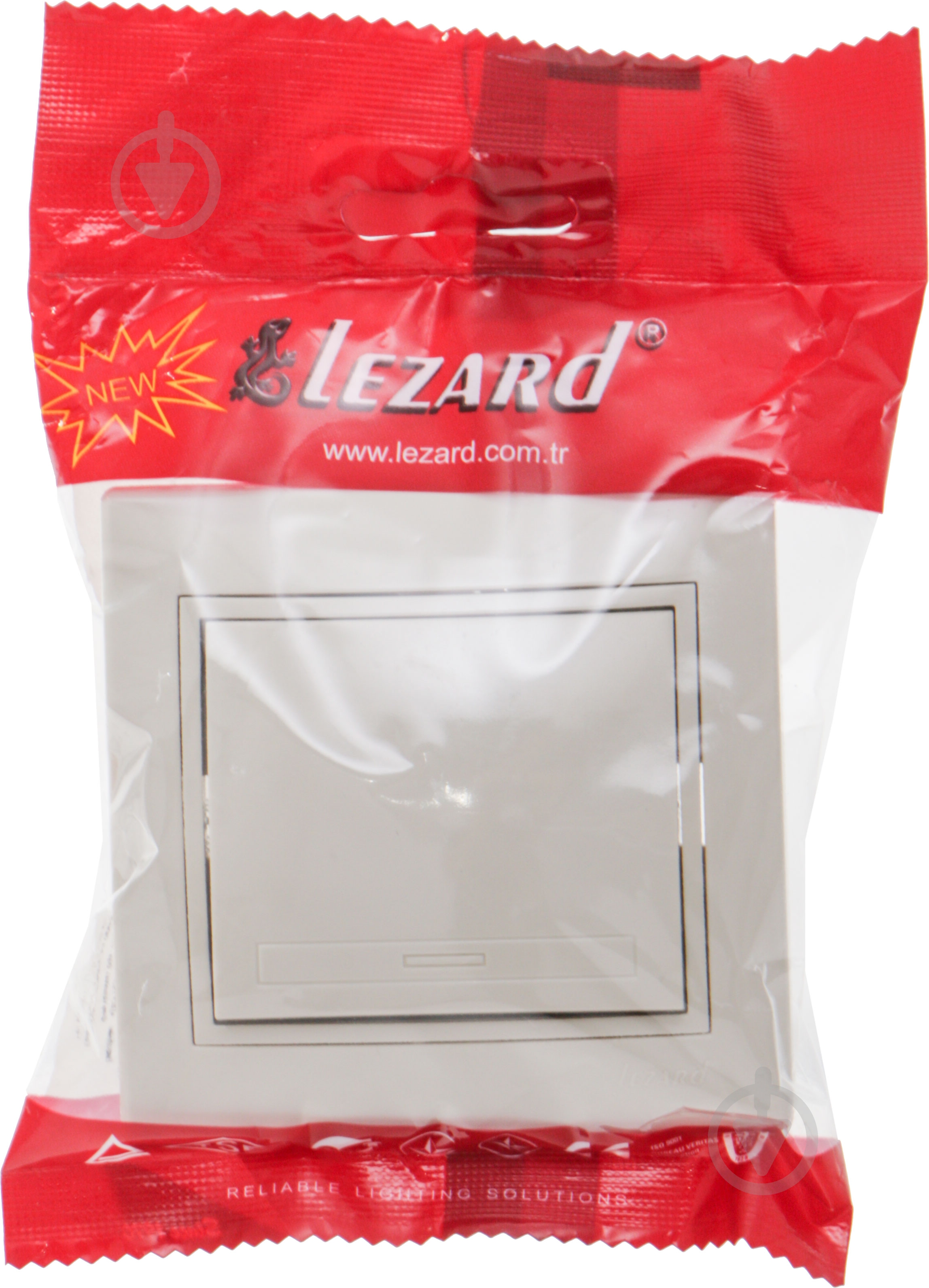 Выключатель одноклавишный Lezard Mira без подсветки кремовый - фото 4