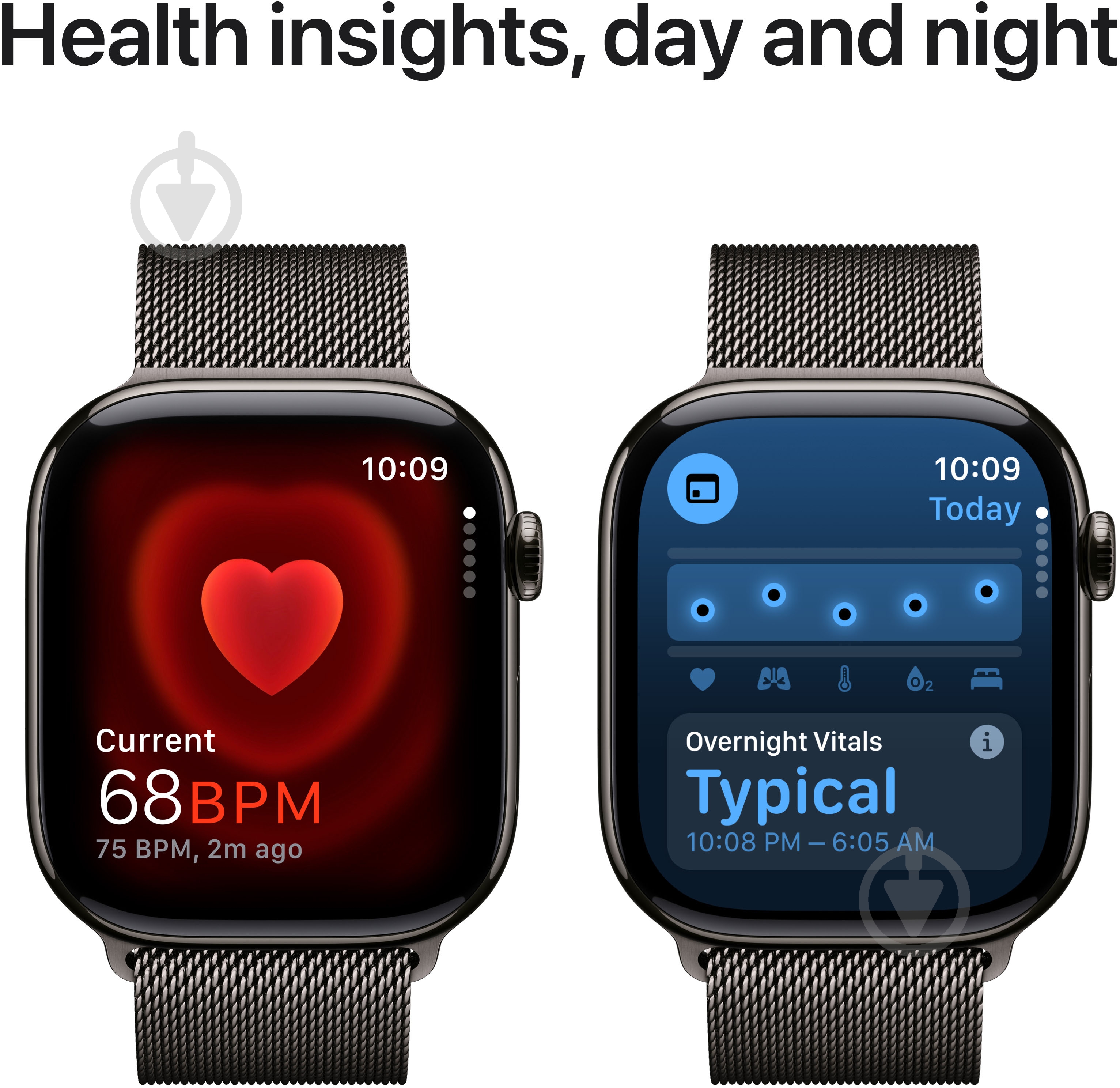 Смарт-годинник Apple Watch Series 10 GPS + Cellular 46mm Slate Titanium Case with Slate Milanese Loop - M/L (MWYW3QH/A) - фото 7 Смарт-годинник Apple Watch Series 10 GPS + Cellular 46mm Slate Titanium Case with Slate Milanese Loop - M/L (MWYW3QH/A) - фото 7