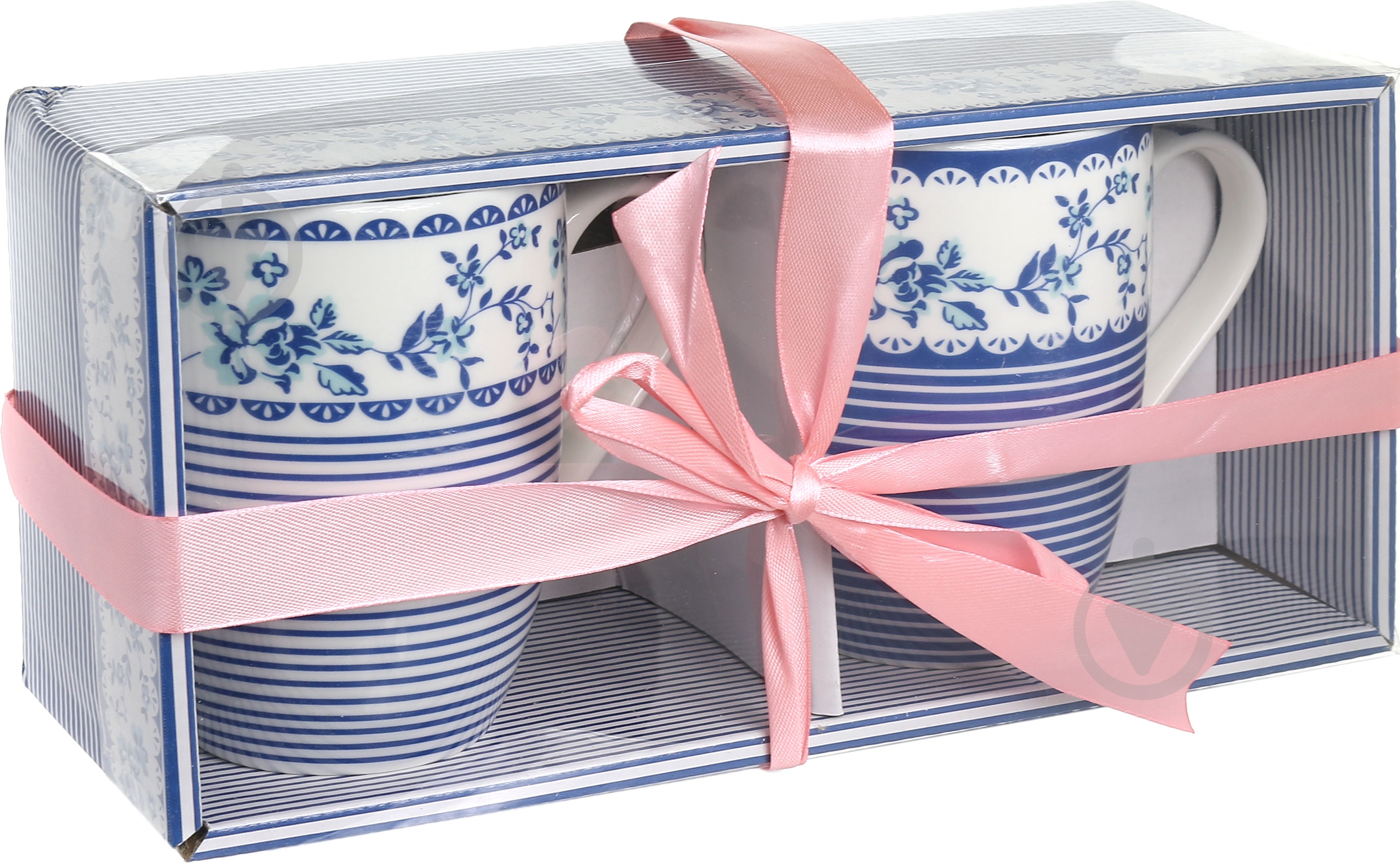 Набор чашек Fiora Синие цветы 340 мл 2 шт. - фото 1