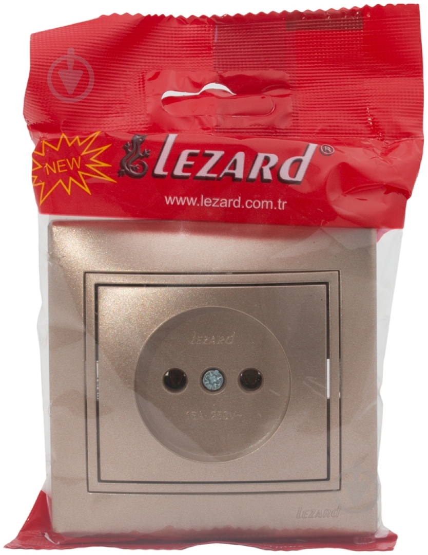 Розетка без заземлення Lezard Mira 16 А 250 В без шторок світло-коричневий - фото 4