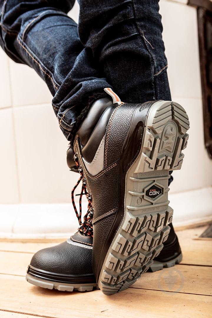 Ботинки рабочие NEO tools S3P SRC с металлическим подноском р.39 82-140 черный - фото 7