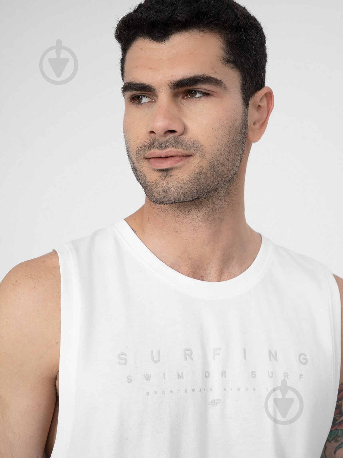 Майка 4F TSHIRT M368 4FSS23TTSHM368-10S р.L білий - фото 2 Майка 4F TSHIRT M368 4FSS23TTSHM368-10S р.L білий - фото 2