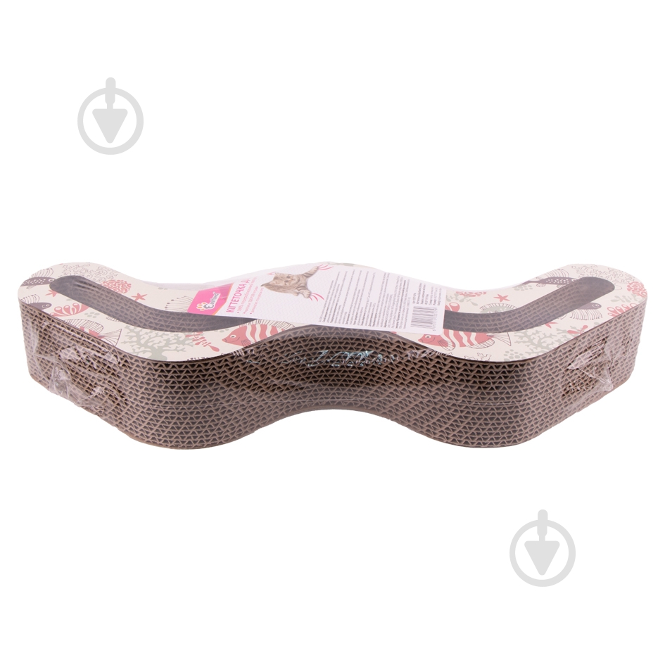 Когтеточка Eastland для кошек Волна с кошачьей мятой бумага 495х15х7 см - фото 1