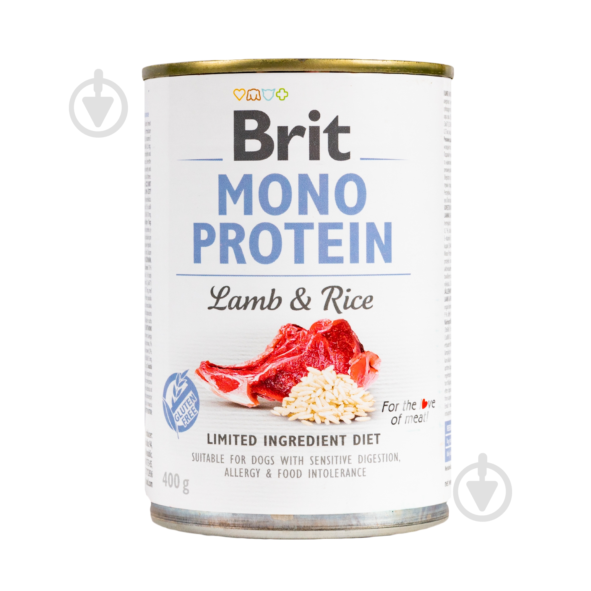 Консерва для собак для усіх порід Brit Care Mono Protein ягня та рис 400 г - фото 1