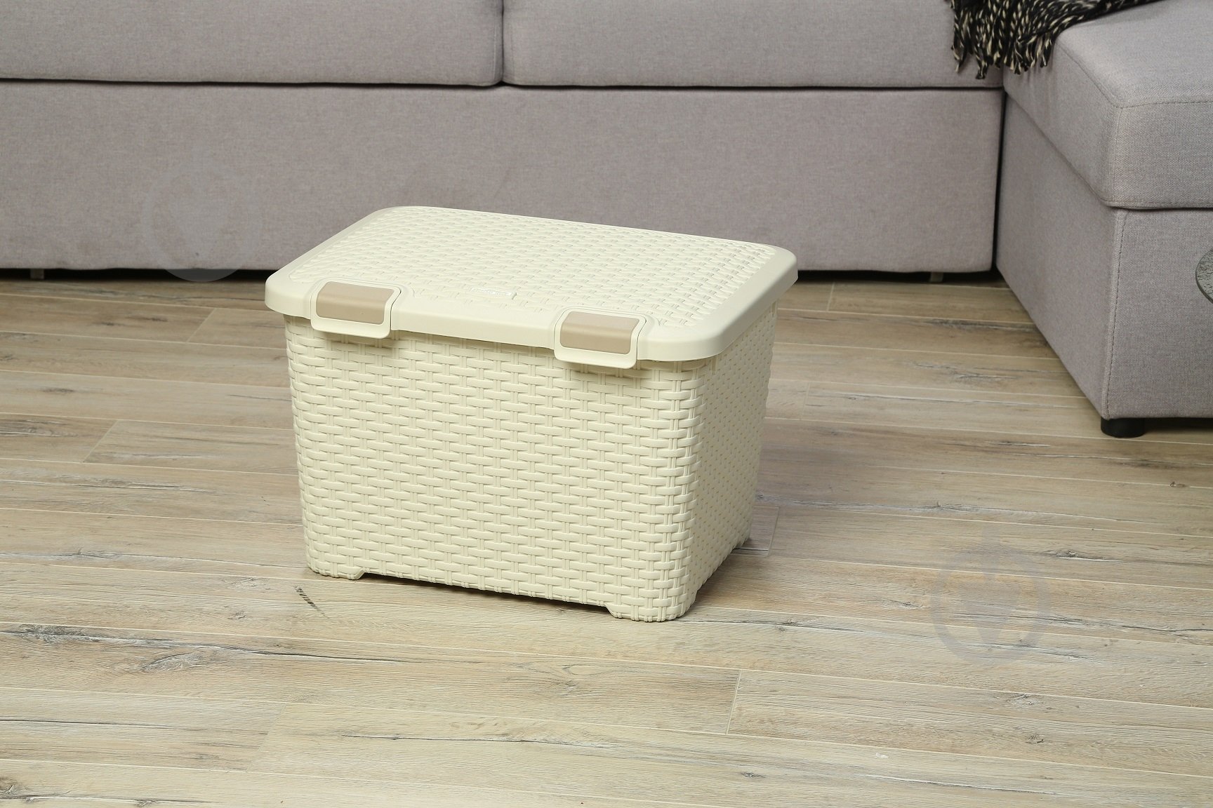 Кошик для зберігання Curver 210281 кремовий з кришкою Style 330x400x500 мм - фото 4