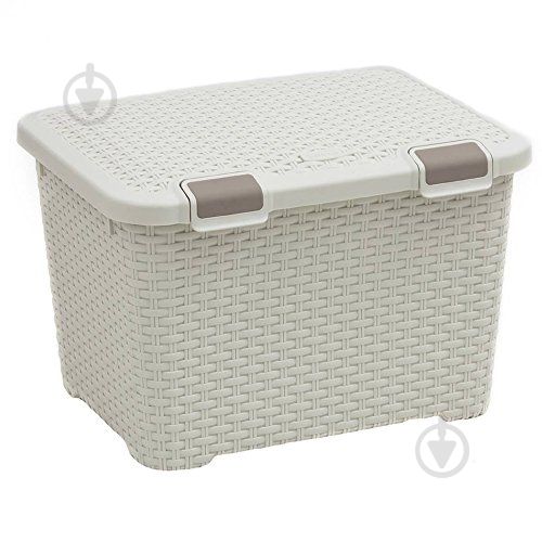 Кошик для зберігання Curver 210281 кремовий з кришкою Style 330x400x500 мм - фото 1
