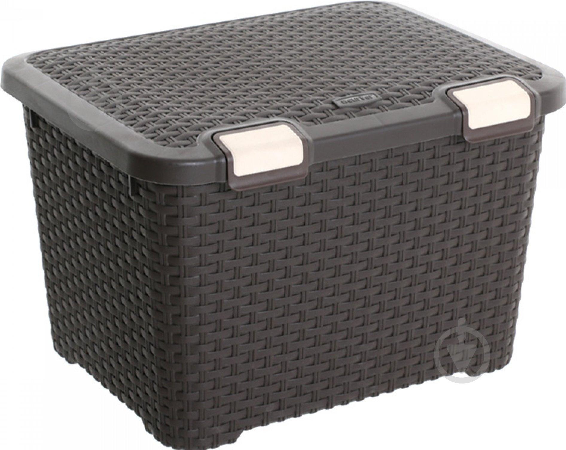 Кошик для зберігання Curver 210279 коричневий з кришкою Style 330x400x500 мм - фото 1
