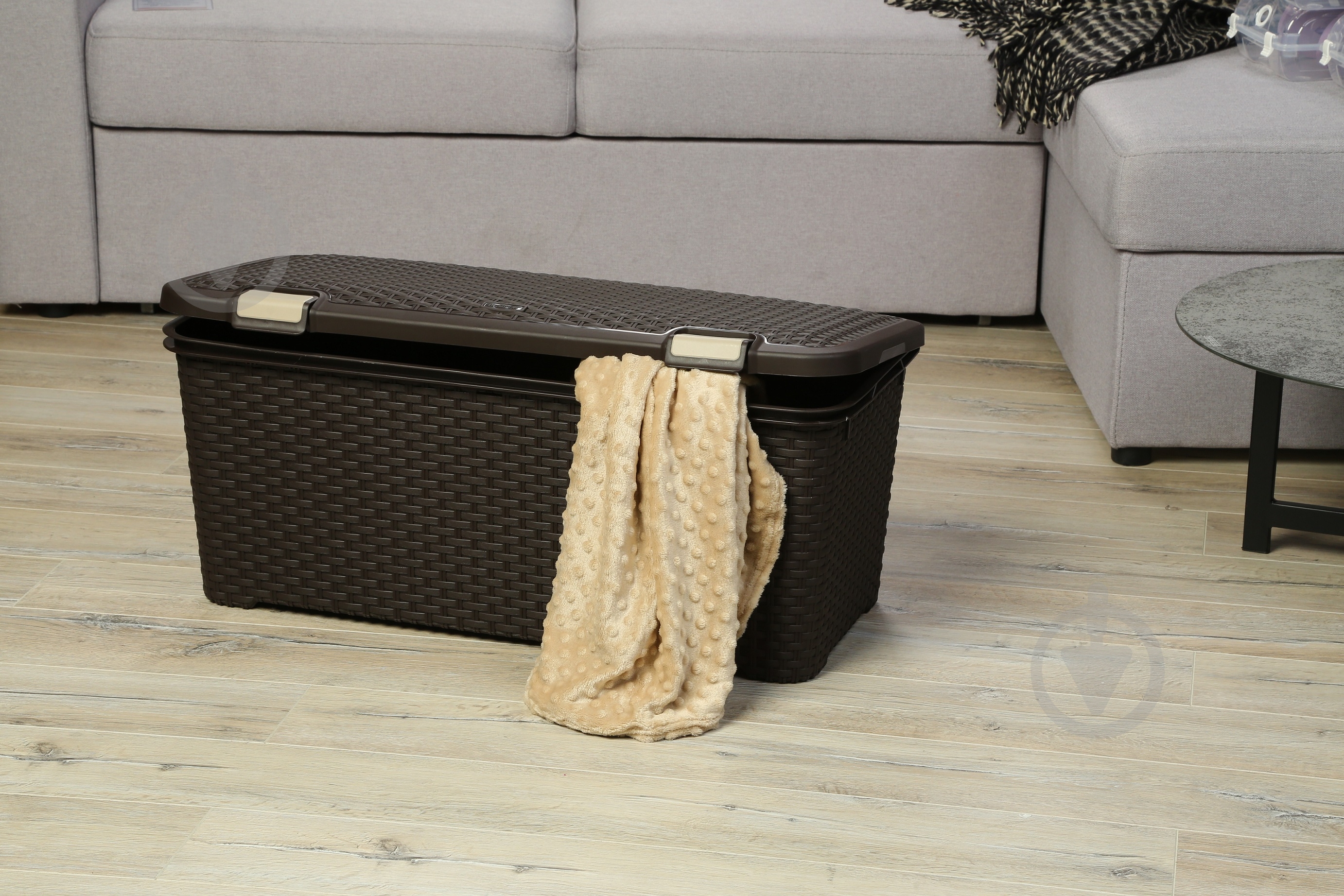 Кошик для зберігання Curver 210280 коричневий з кришкою Style 330x400x790 мм - фото 5