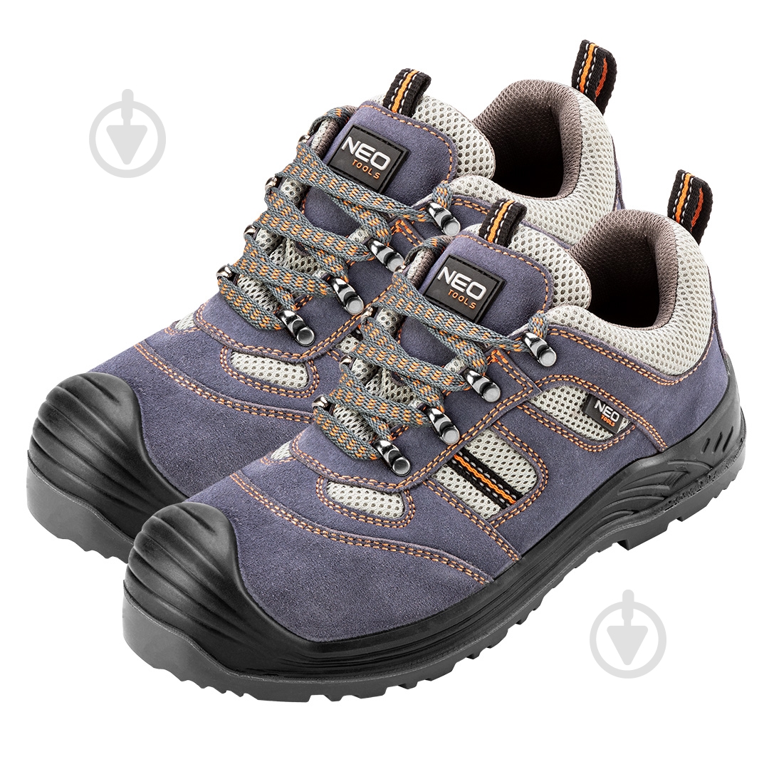 Полуботинки рабочие NEO tools S1P SRC с металлическим подноском р.39 82-030 синий с серым - фото 1