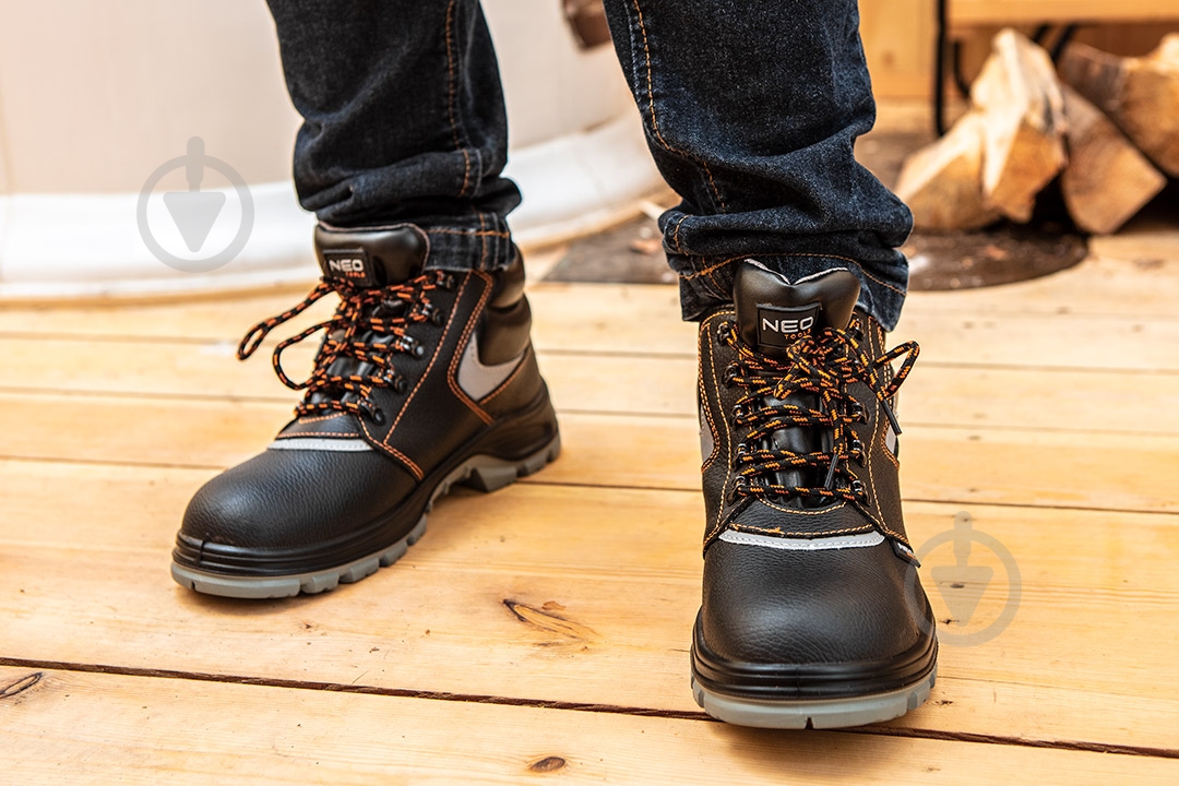 Ботинки рабочие NEO tools S1P SRA с металлическим подноском р.39 82-020 черный - фото 6 Ботинки рабочие NEO tools S1P SRA с металлическим подноском р.39 82-020 черный - фото 6