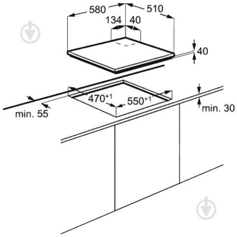 Варочная поверхность комбинированная Electrolux EGE 6182 NOK - фото 2