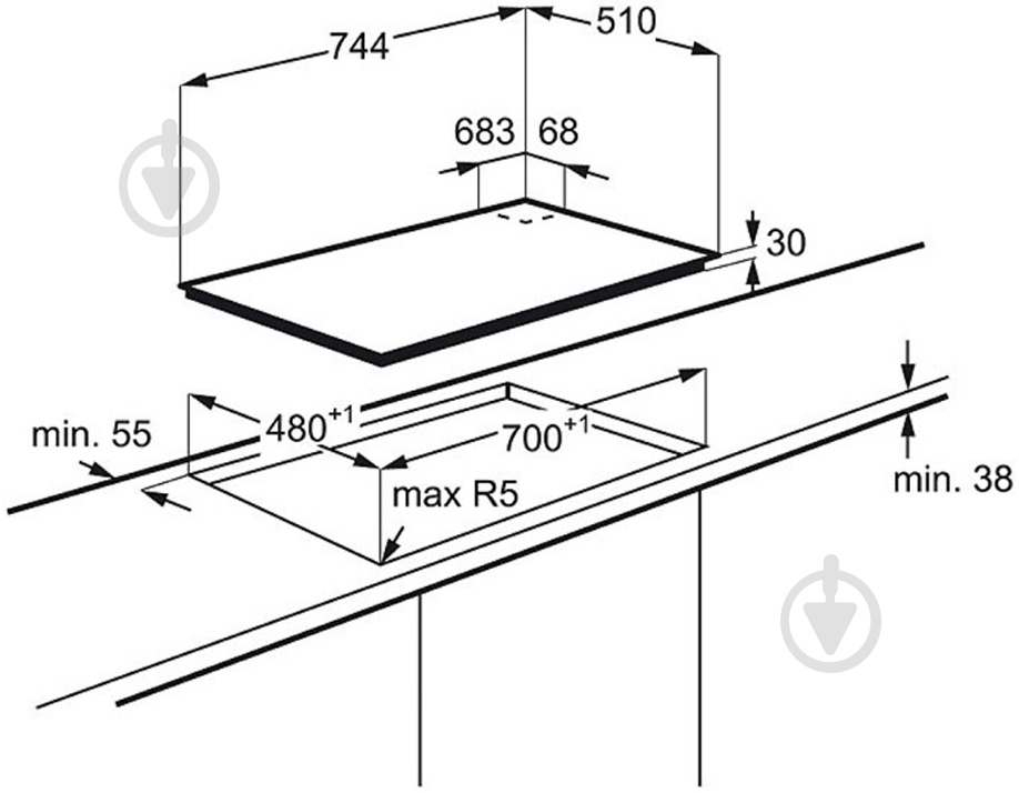 Варочная поверхность газовая Electrolux EGG 97352 SX - фото 2