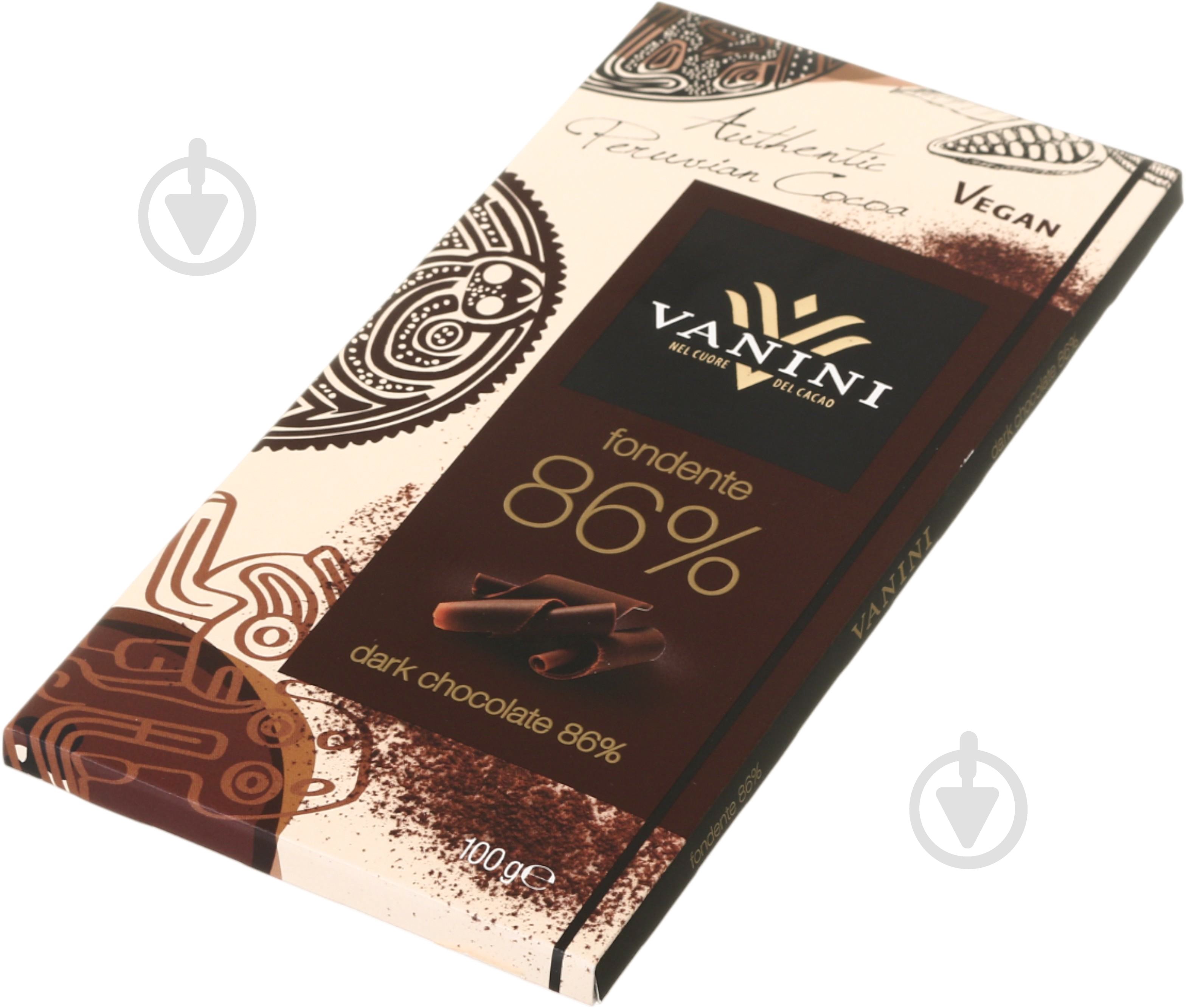 Чорний шоколад Vanini Fondente 86% 100 г - фото 2 Чорний шоколад Vanini Fondente 86% 100 г - фото 2