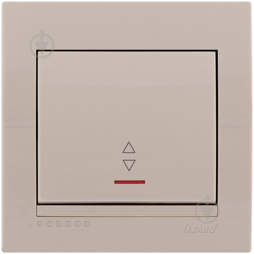 Выключатель проходной одноклавишный Lezard Deriy с подсветкой кремовый - фото 1 Выключатель проходной одноклавишный Lezard Deriy с подсветкой кремовый - фото 1