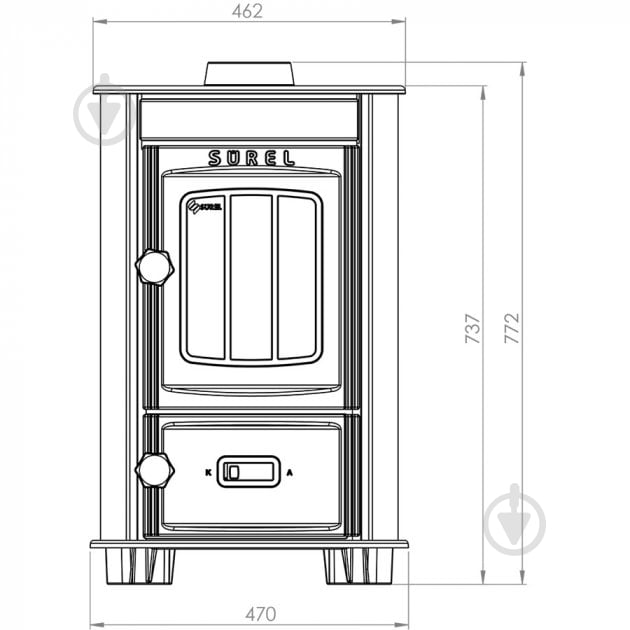 Печь отопительно-варочная Duval EM-5128 - фото 2