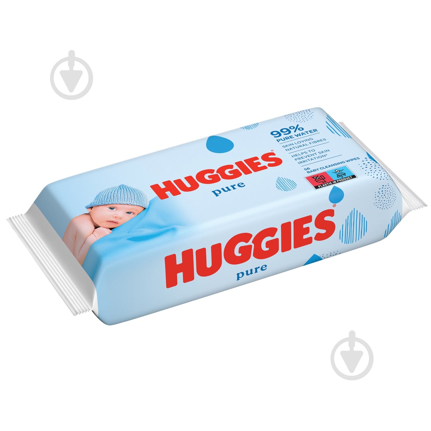 Дитячі вологі серветки Huggies Pure 56 шт. - фото 1