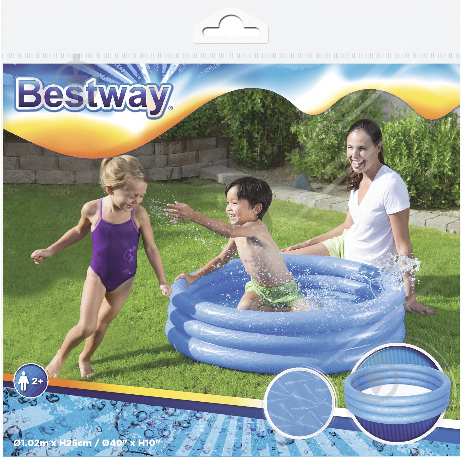 Бассейн надувной Bestway Play Pool 102х25 см синий - фото 3