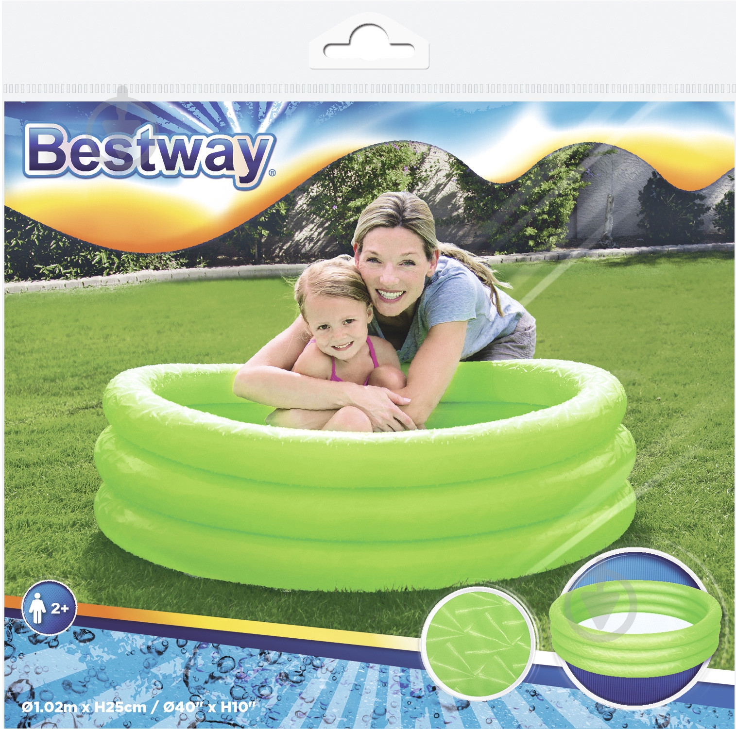 Бассейн надувной Bestway Play Pool 122х25 см зеленый - фото 3