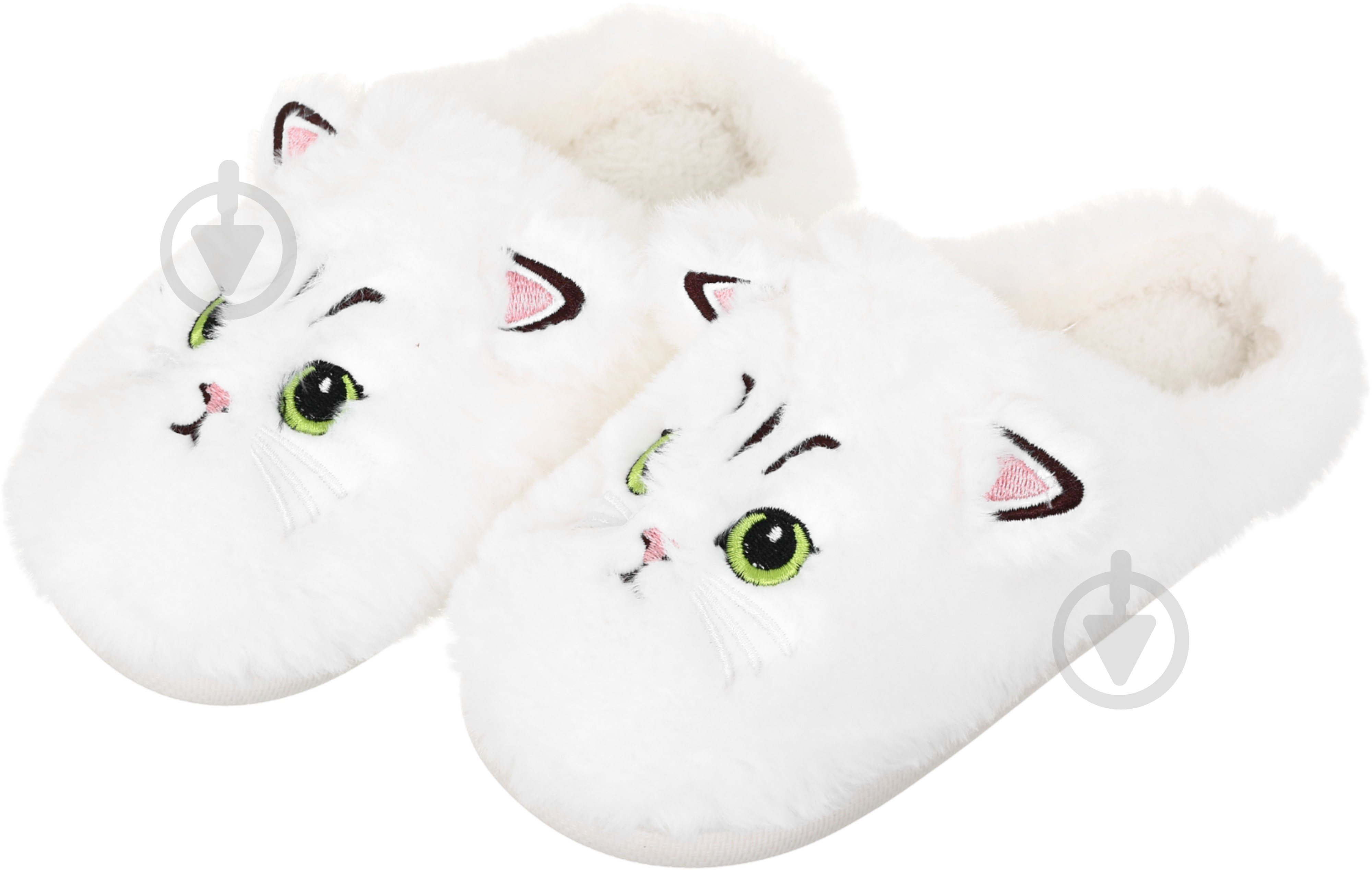 Тапочки для девочек HW Котик р.28-29 белый NULL - фото 1