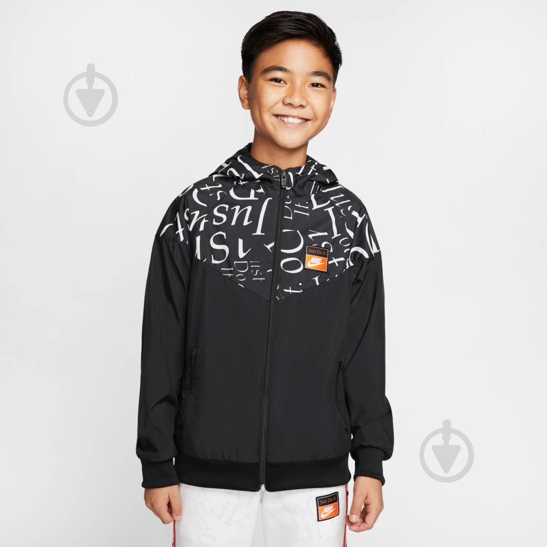 Ветровка демисезонная Nike B NSW RTL JDIY WINDRUNNER CK0958-010 черная - фото 3 Ветровка демисезонная Nike B NSW RTL JDIY WINDRUNNER CK0958-010 черная - фото 3