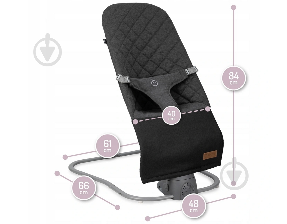 Кресло-шезлонг MoMi Bess dark grey BULE00025 - фото 4