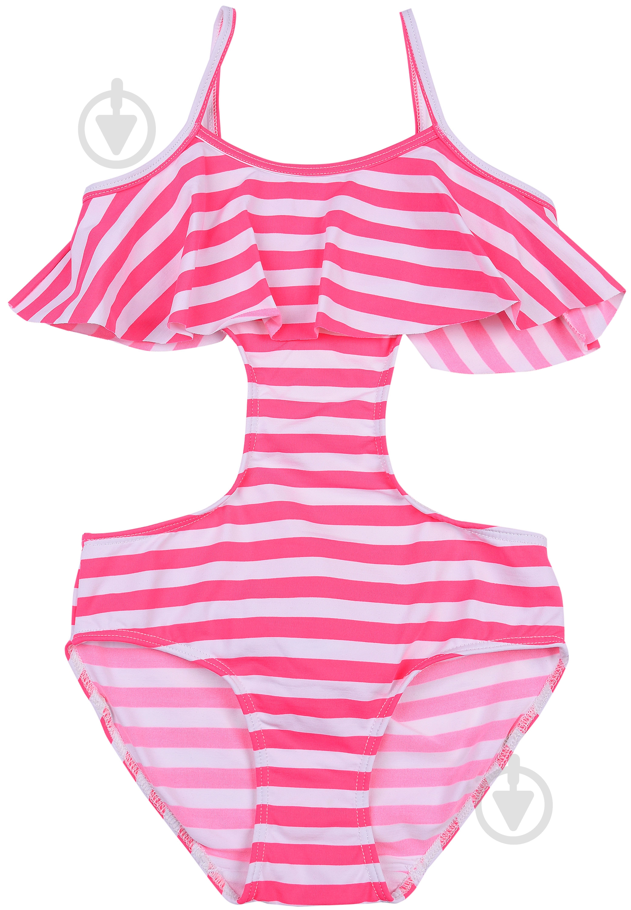 Купальник для девочек Bibo 9001 р.128 рожевий з білим - фото 1
