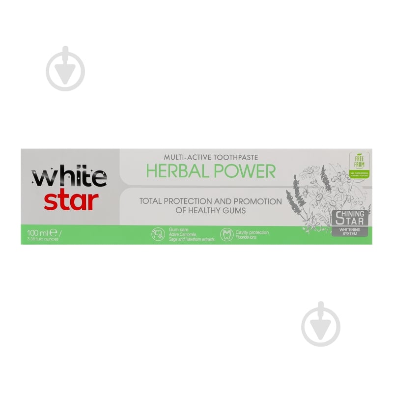 Зубная паста White Star Herbal power 100 мл 159 г - фото 1